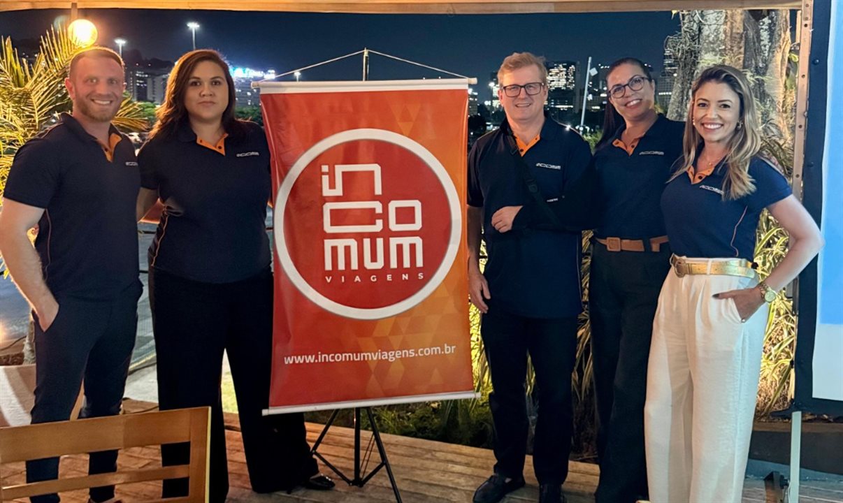 Felipe Vargas, gerente da Incomum Belo Horizonte, Rita Hora, consultora de Vendas RJ<br/>Carlos Walker, diretor comercial, Marluce Borges, gerente de Contas RJ, e Roseane Cavalcante, gerente comercial da Incomum Belo Horizonte