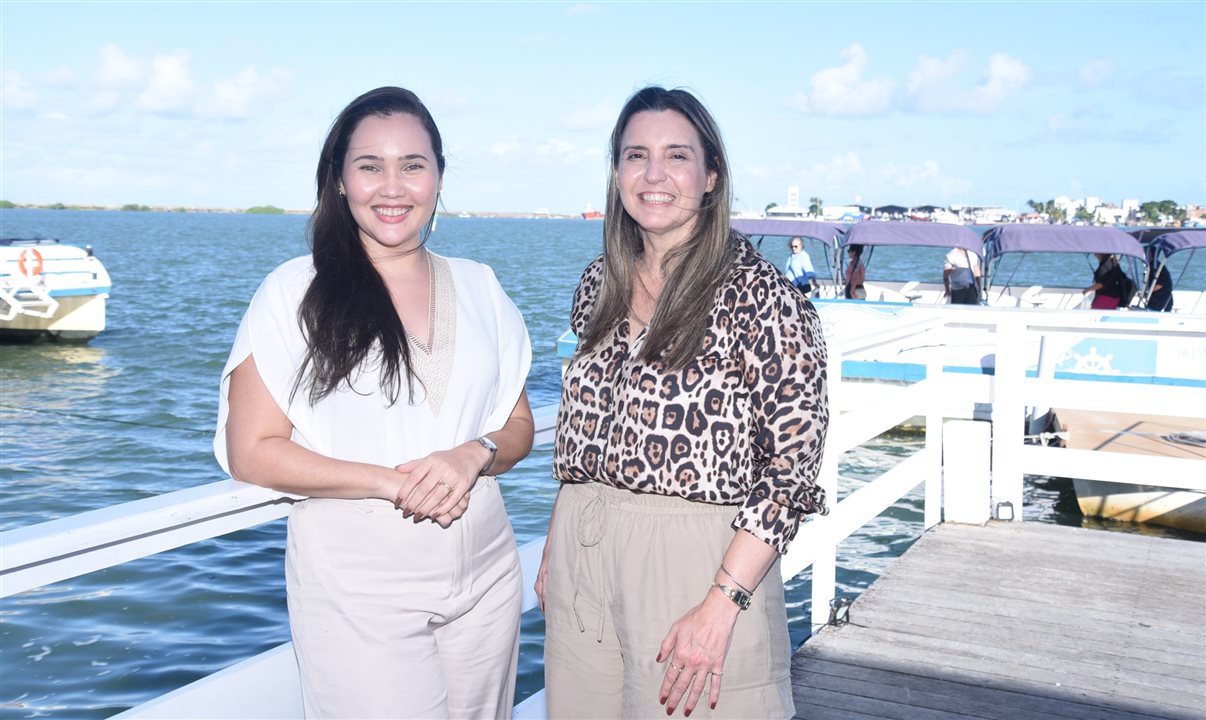 Hellen Lopes, diretora executiva, ao lado de Juliana Britto, vice-presidente do Recife CVB