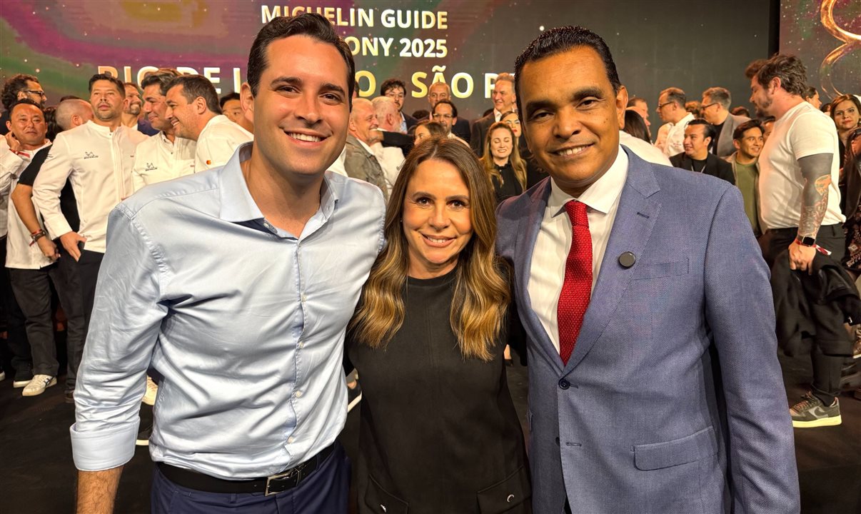 Eduardo Cavaliere, vice-prefeito do Rio de Janeiro, Dani Maia, secretária de Turismo da Cidade do Rio de Janeiro, e Ruy Alves, secretário de Turismo da Cidade de São Paulo