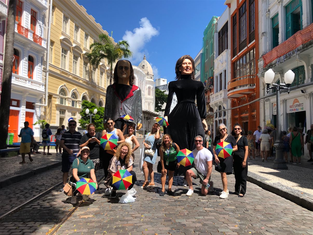 A Fábrica de Bonecos Gigantes foi uma das paradas no city tour