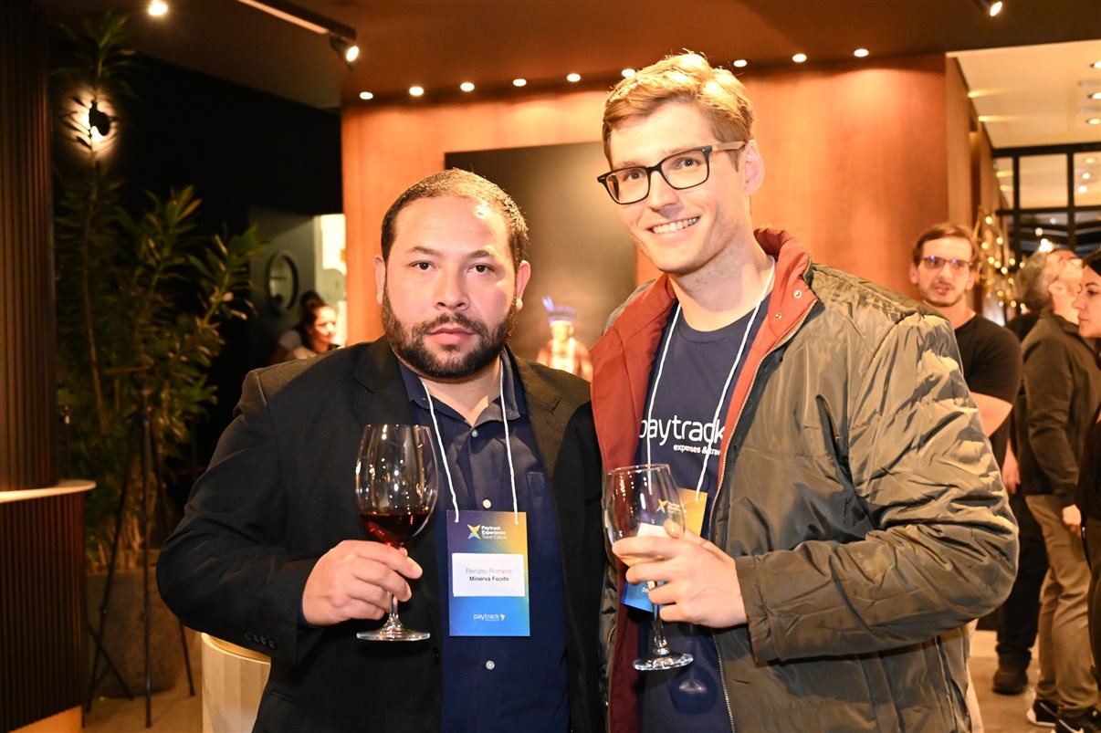 Renato Romero, da Minerva Foods, e Denis Vicentainer, da Paytrack