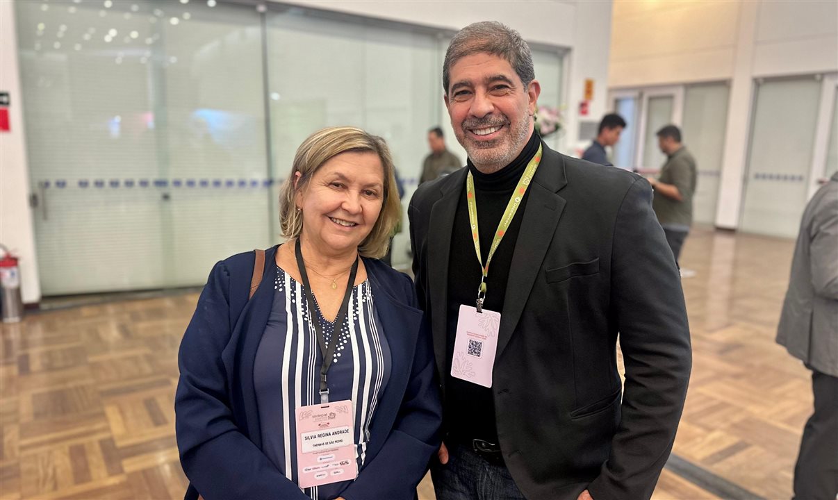 Silvia Regina Andrade (Thermas de São Pedro) e Alexandre Zubaran (Enjoy Hotéis & Resorts)
