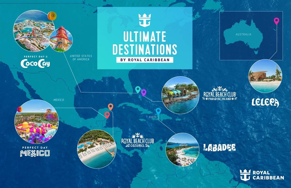 Próximas inaugurações em destinos da Royal Caribbean