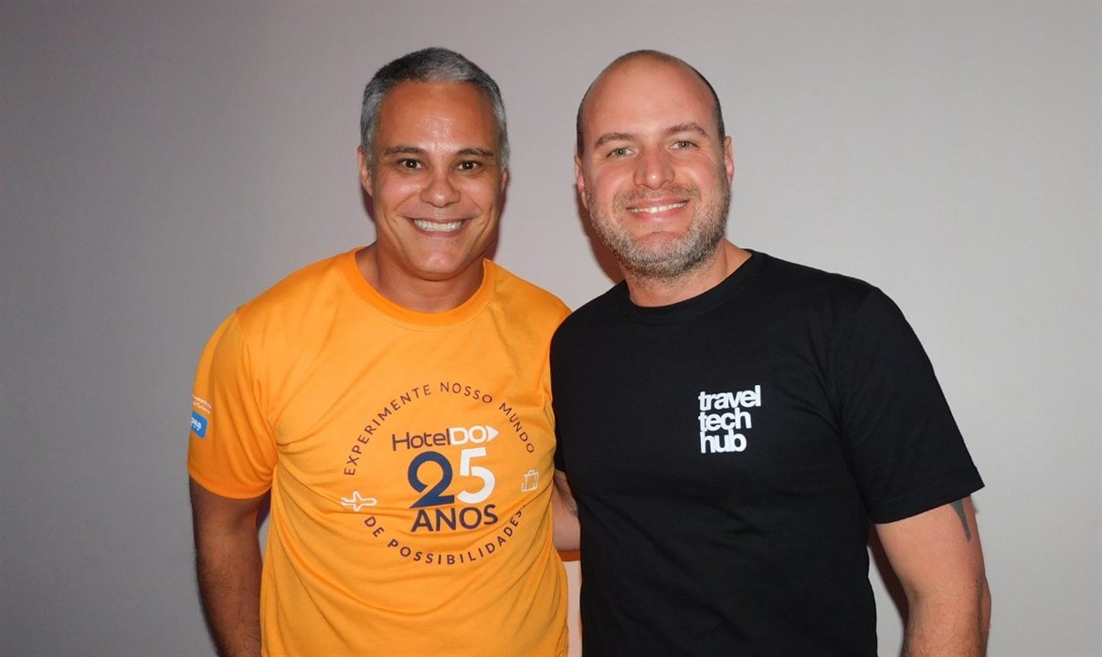 Marcio Nogueira, da HotelDO, e Alexandre Cordeiro, do Travel Tech Hub