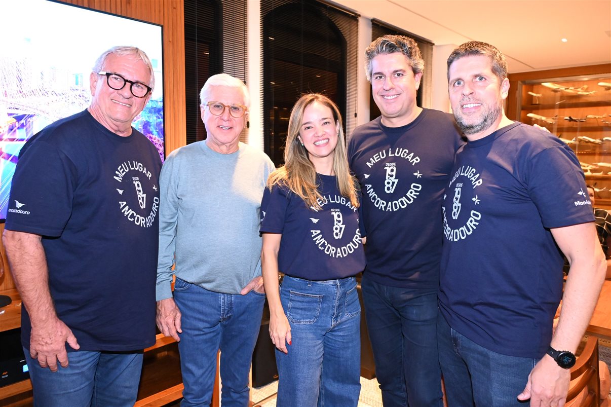 Roberto Garbin, Juarez Cintra, Daniela Donatoni, Jaurez Neto e Daniel Castanho: a diretoria da Ancoradouro
