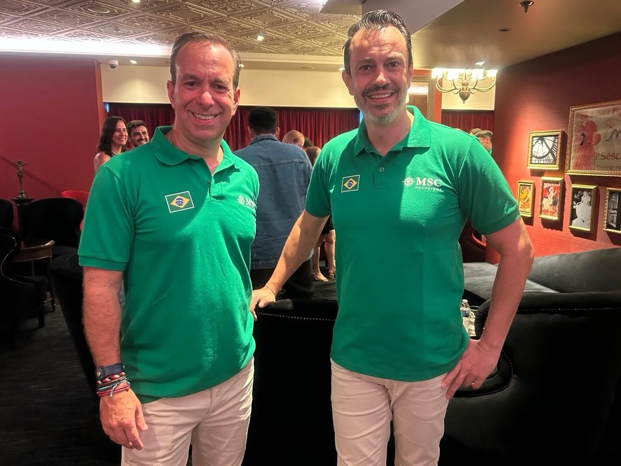 Adrian Ursilli e Eduardo Simões, da MSC Cruzeiros