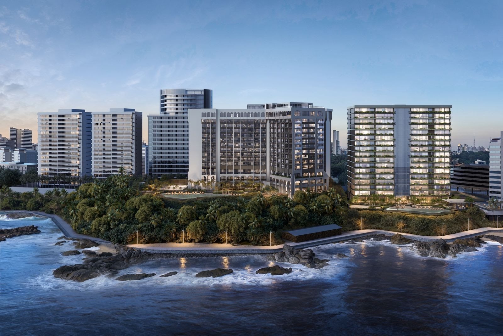 Projeto do Radisson Salvador, na orla de Ondina