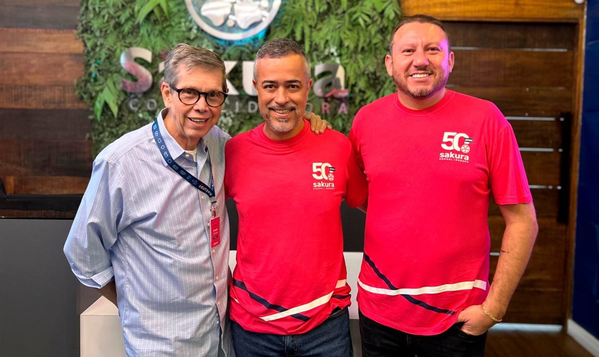 Cassio Oliveira, Luis Carlos Vargas e Wagner Chaves, da Sakura