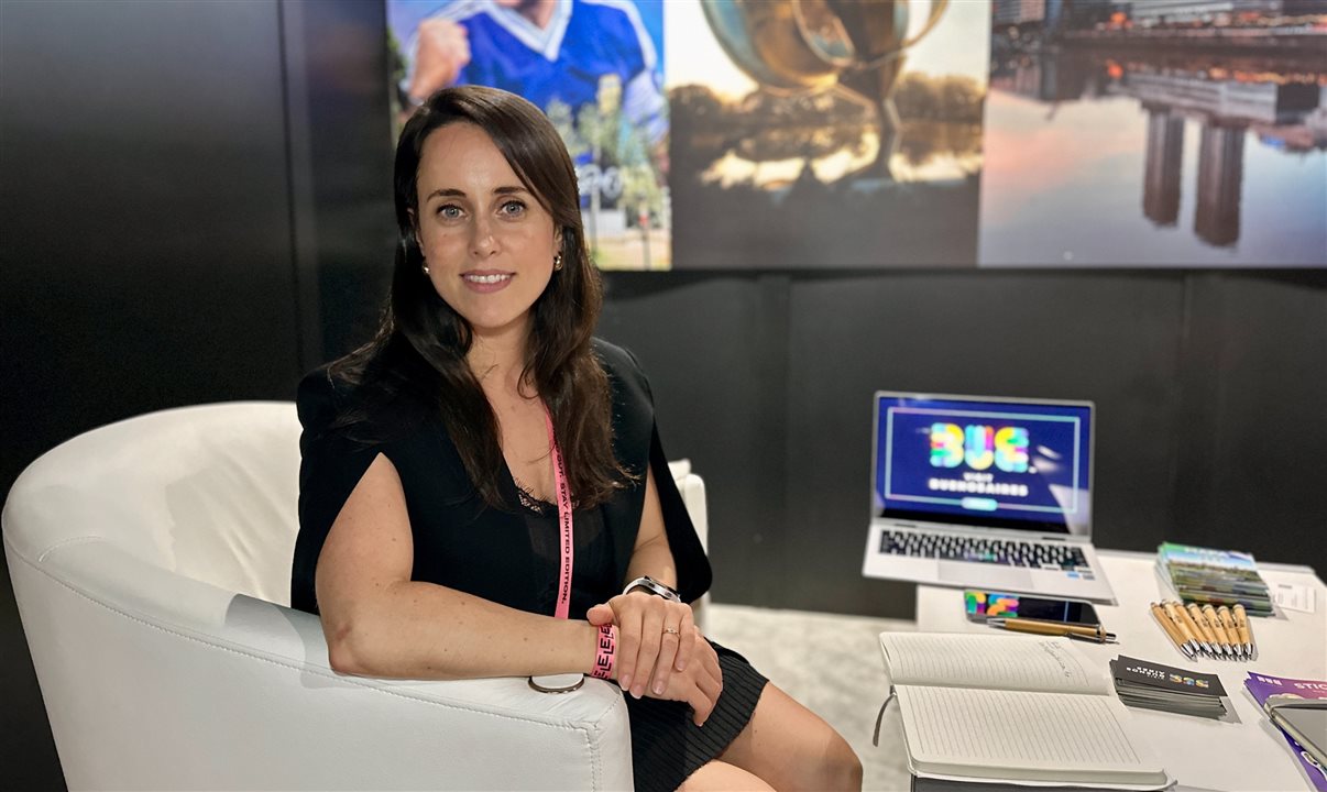 Nachi Vilardo, representante e consultora internacional do Visit Buenos Aires, durante a LE Miami, em maio