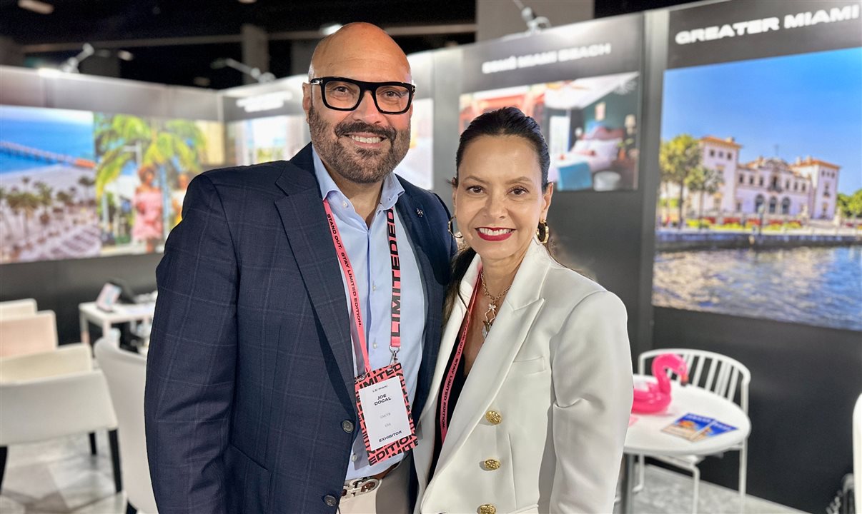 Joe Docal e Carolyn Corrigan, do Greater Miami Convention & Visitors Bureau (GMCVB)