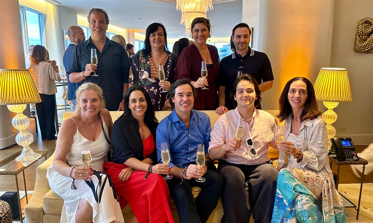 Alguns dos brasileiros presentes no coquetel da Accor em Miami