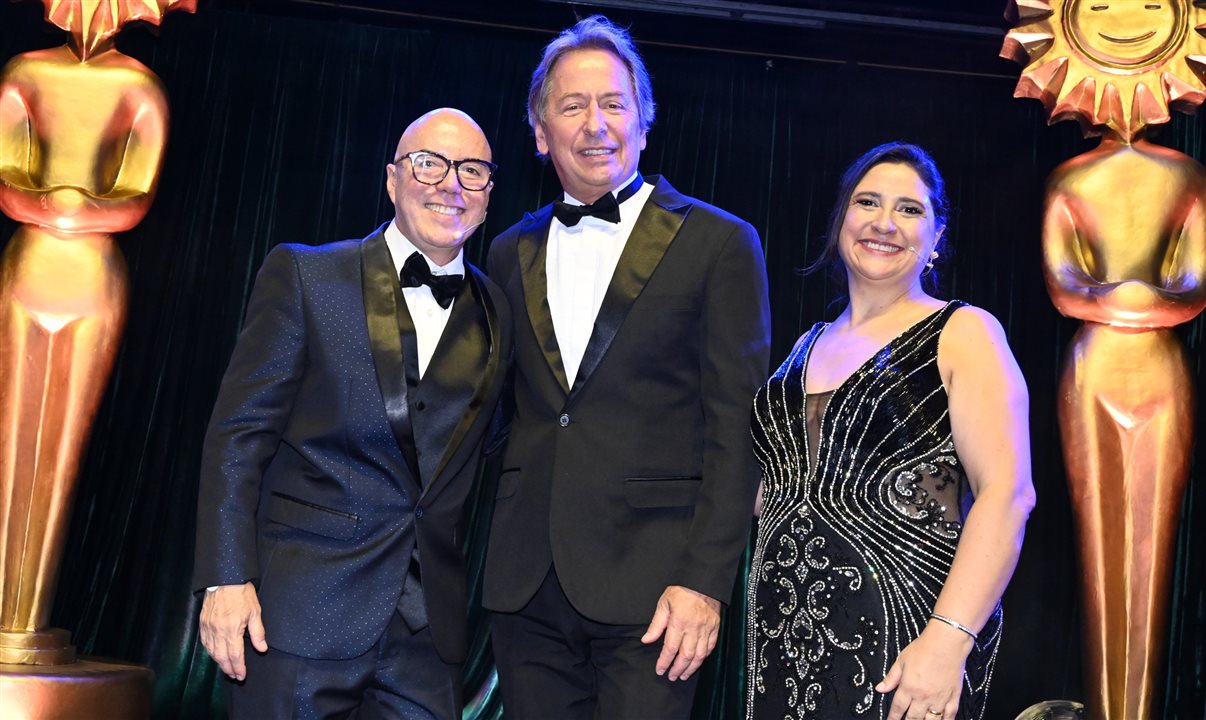 Marco Oliva, Janyck Daudet e Patricia Bonetti de Souza, do Club Med