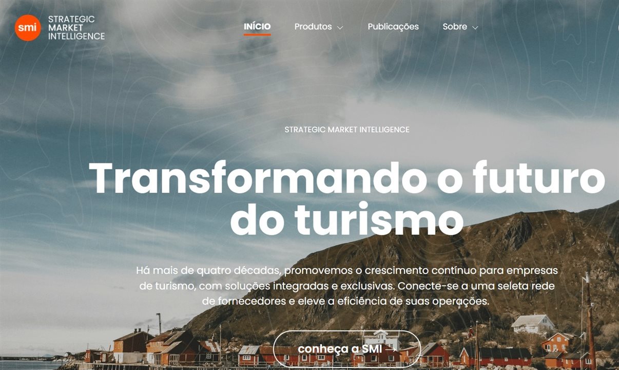 Tela inicial do novo site