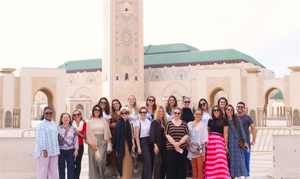 Grupo passou pela Mesquita de Hassan II, em Casablanca