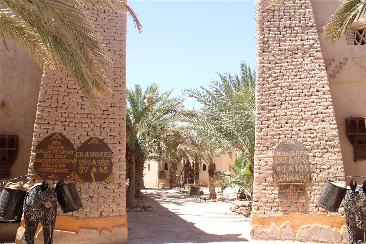 Detalhes da arquitetura do hotel