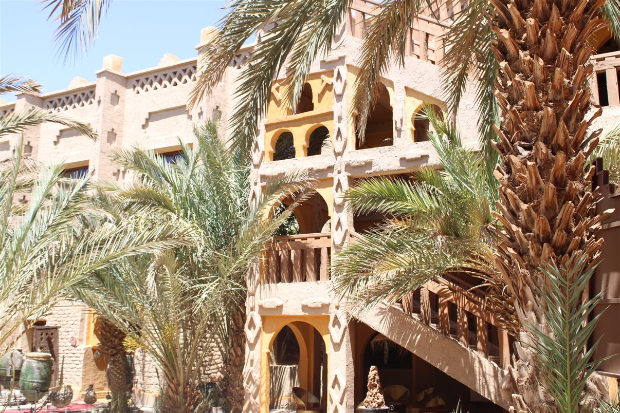 Detalhes da arquitetura do hotel