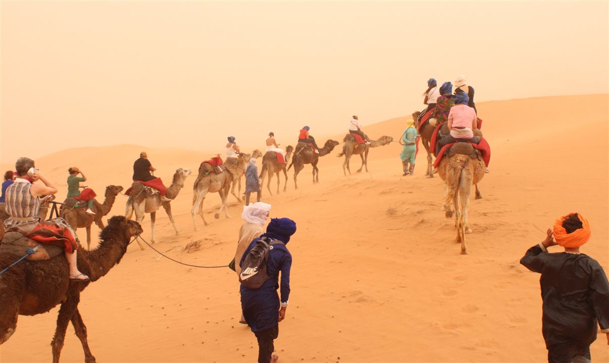Tempestade de areia no Deserto do Sahara