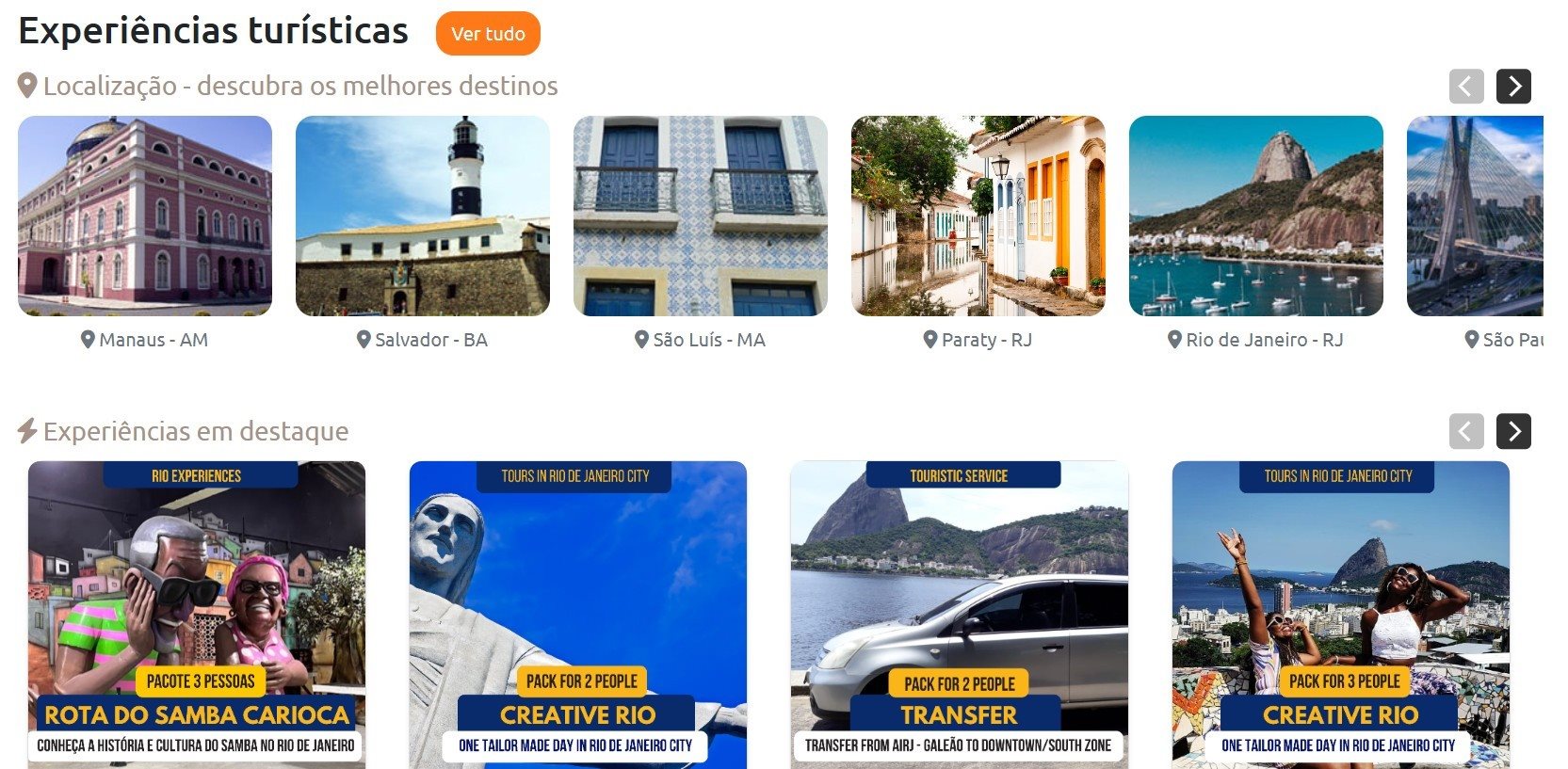 Alguns dos atrativos disponíveis no marketplace da Diaspora.Black