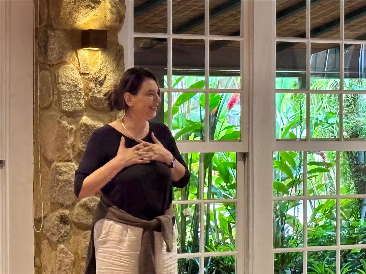 Participantes do 3º Encontro de ESG da BLTA no lounge da Pousada Literária