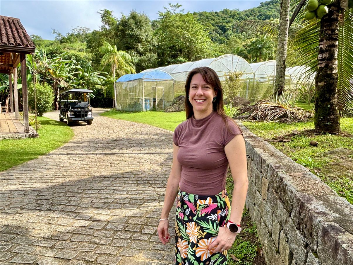 Cultivo de alface em estufa na Fazenda Bananal, a cerca de 20 minutos de Paraty (RJ)