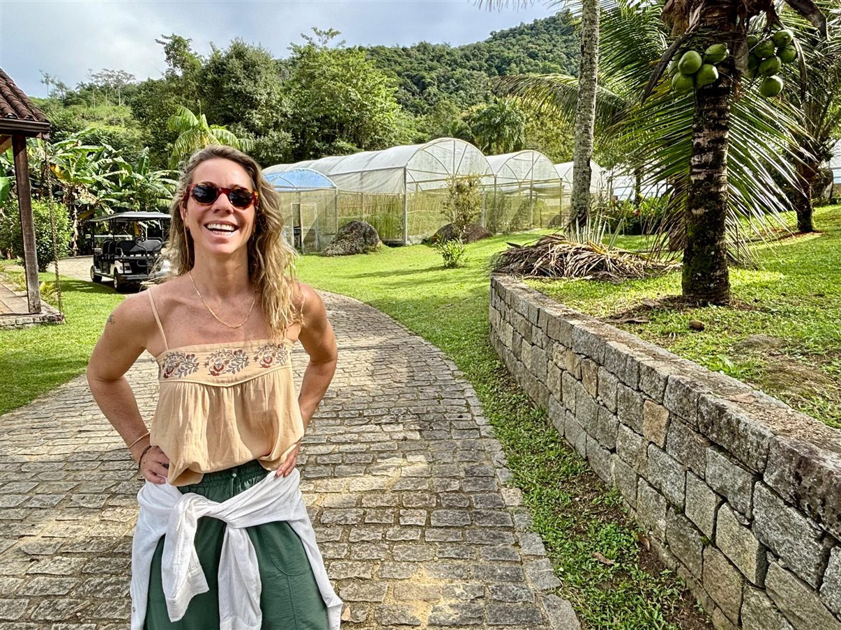 Cultivo de alface em estufa na Fazenda Bananal, a cerca de 20 minutos de Paraty (RJ)