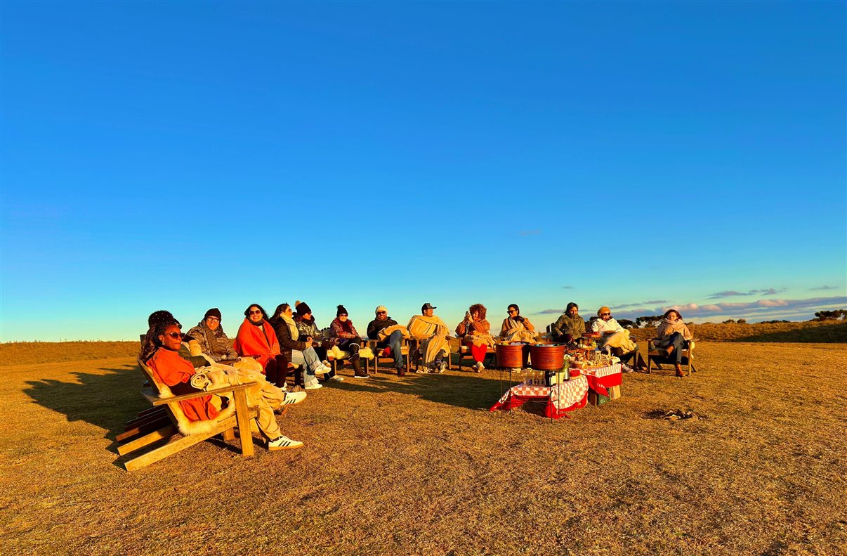 Grupo curte pôr do sol durante Imersão das Galáxias do hotel Parador