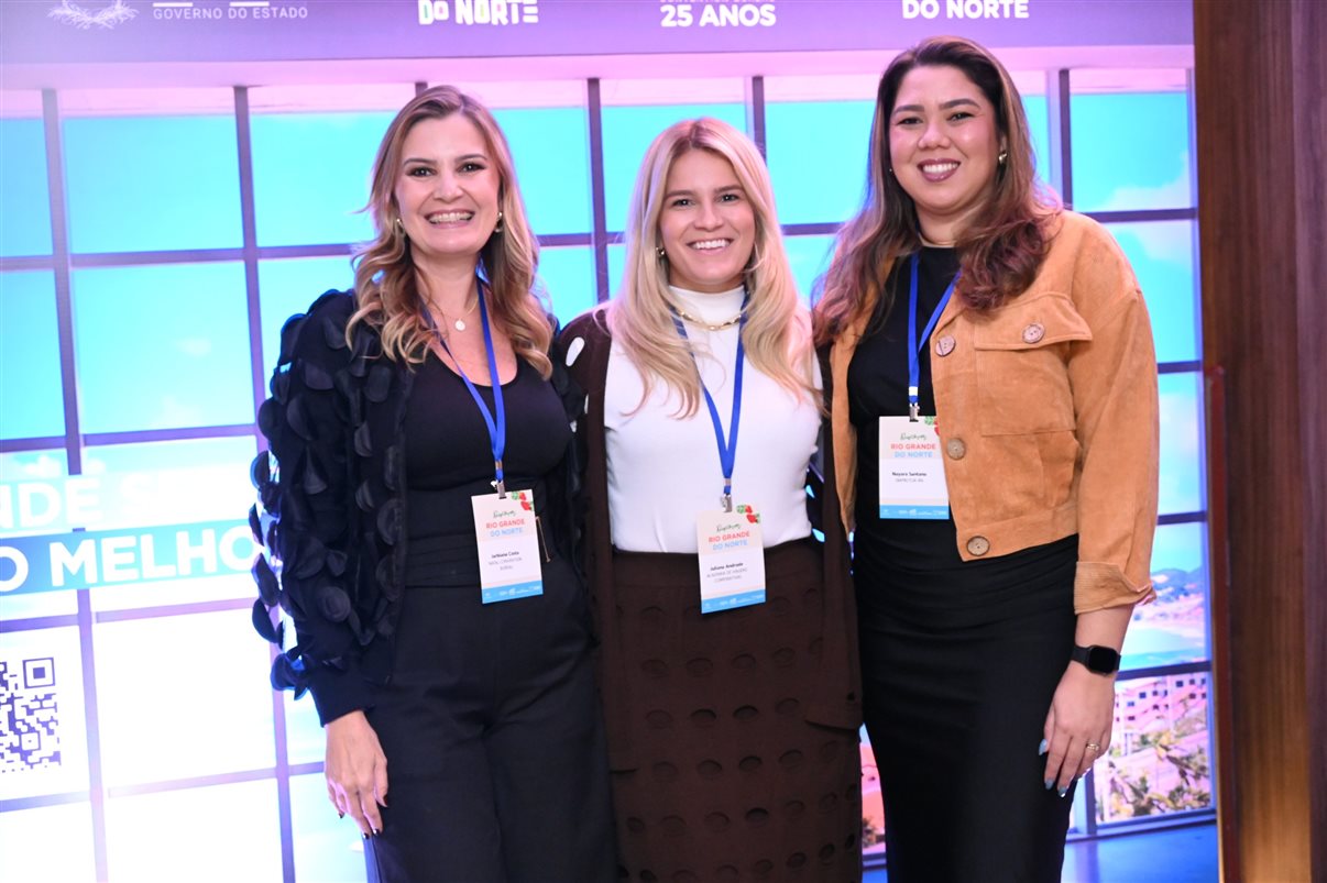 George Costa, da Luck Receptivo, Amanda Rocha, da Amanda Rocha Eventos Corporativos, Jarbiana Costa, do Natal CVB, e Neiwaldo Guedes, da Espacial Eventos