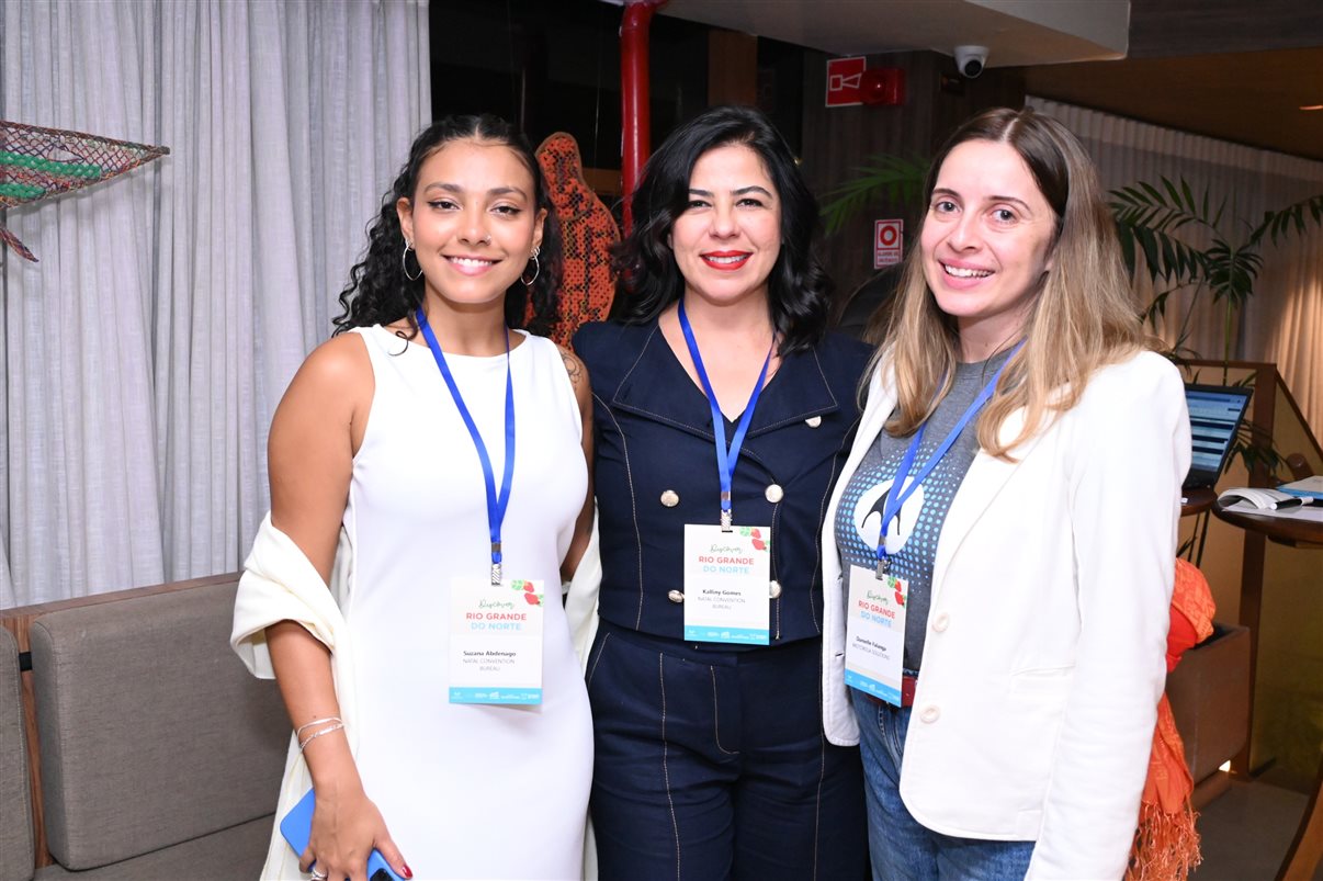 George Costa, da Luck Receptivo, Amanda Rocha, da Amanda Rocha Eventos Corporativos, Jarbiana Costa, do Natal CVB, e Neiwaldo Guedes, da Espacial Eventos