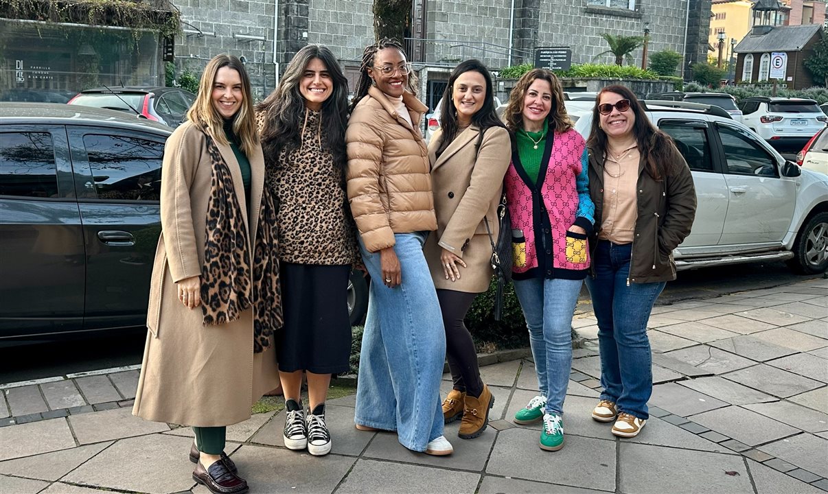 Ana Flávia Faria (Anture Travel), Isadora Machado (Vitija Viaja), Rogéria Pinheiro, Paula Ramos (Turismo.com), Alessandra Brite (Sargas Travel) e Andrea Gaidão (Andrea Gaidão Viagens)