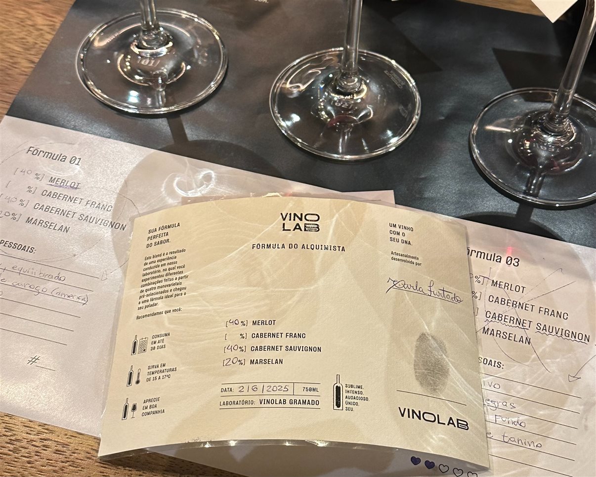 As agentes Mileide Campos (MR Agência de Viagens), Alessandra Brite (Sargas Travel), Andrea Gaidão (Andrea Gaidão Viagens) e Paula Ramos (Turismo.com) mostram seus blends personalizados e engarrafados com rótulos próprios 