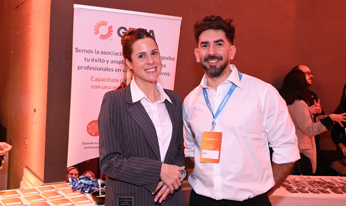 Candela Fernandez Wyngaard e Daniel Duarte, representantes da GBTA na América Latina