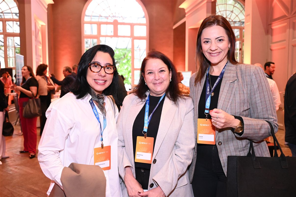 Olinda Ramos, da Mo. Ramos, Viviane Amadei, da BWH Hotels, e Erika Fuchs,  da Centria