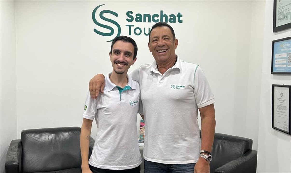 Denis Lentini, diretor geral, e Roberto Silva, fundador da Sanchat Tour