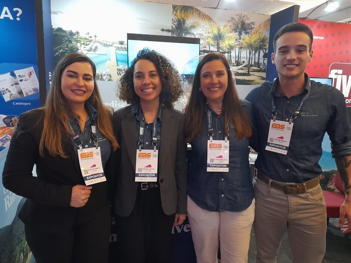 Vanessa Yamada, Amanda Pereira, Elian Zanelato e Davi Marques, do Club Med