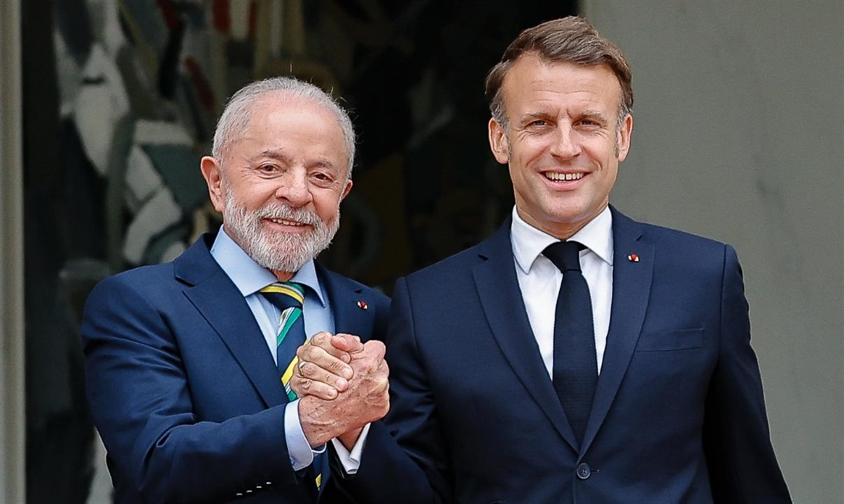 Luiz Inácio Lula da Silva e Emmanuel Macron