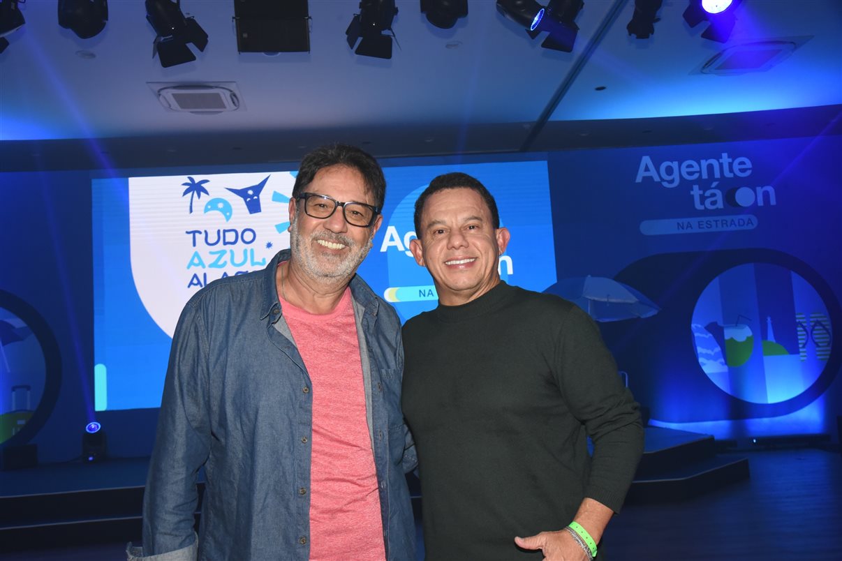 Bruna Castro, da Azul Viagens, e Alexander Haim, da Disney Destinations