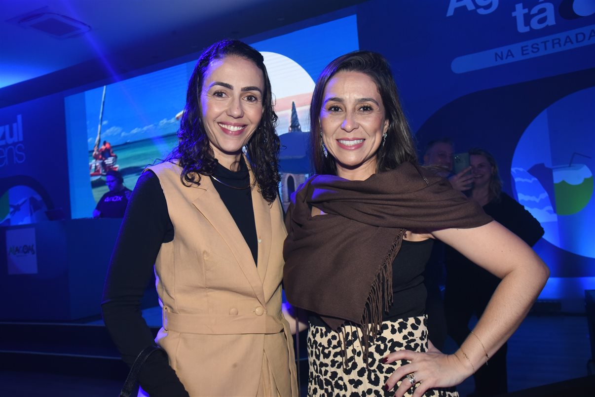 Bruna Castro, da Azul Viagens, e Alexander Haim, da Disney Destinations