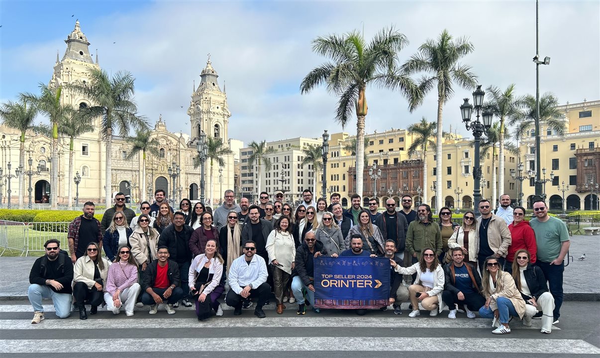 Grupo de Top Sellers Orinter 2024 no Peru