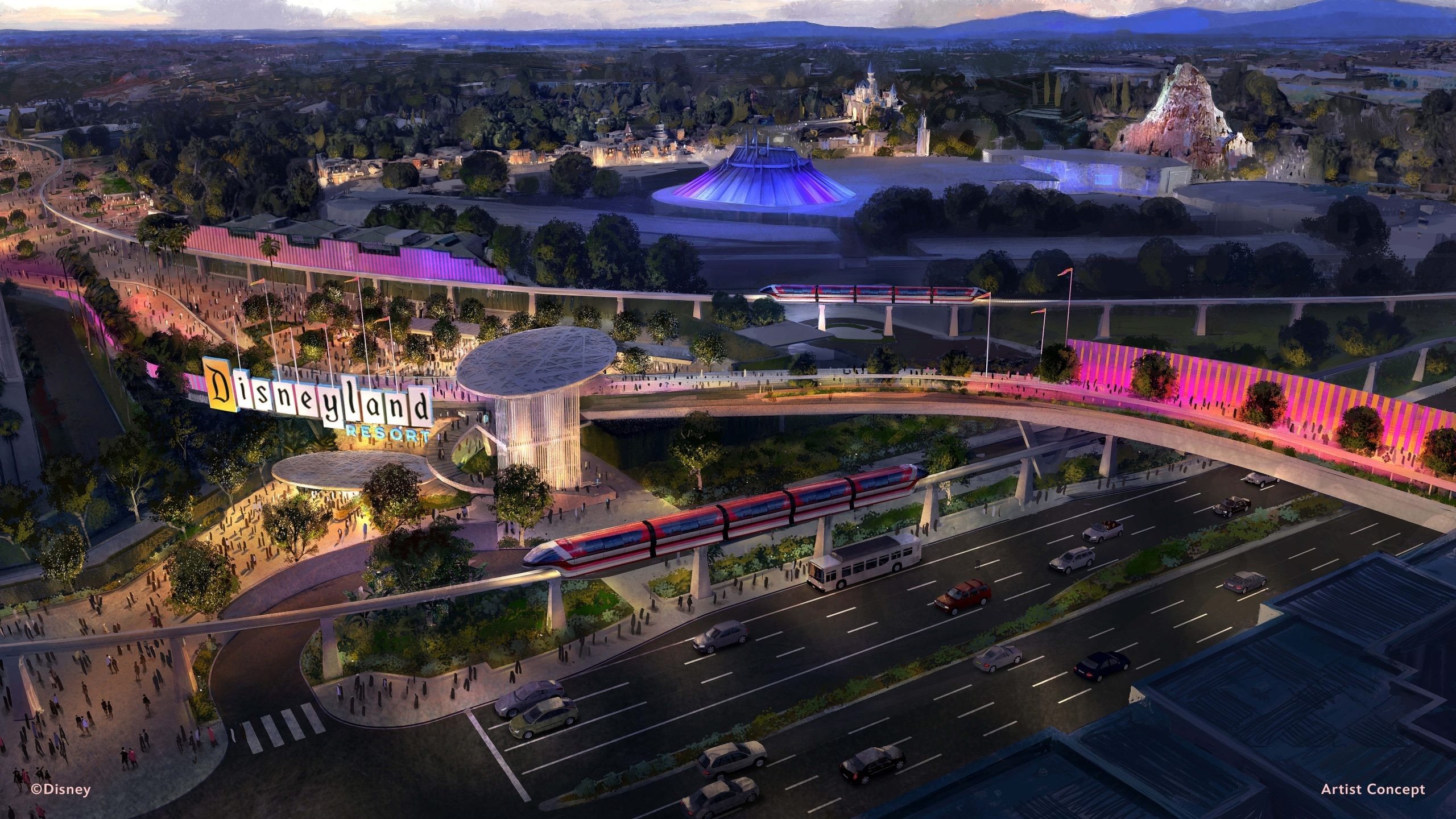 Disneyland Resort ganhará novo hub de transporte no lado leste