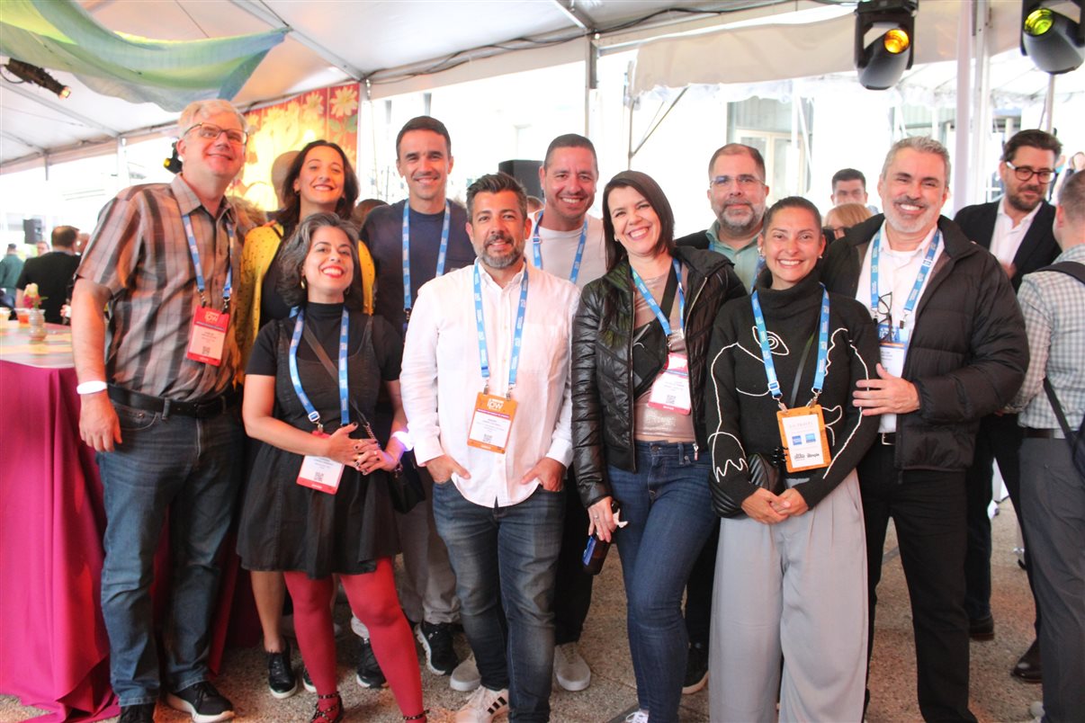 Jorge Souza, da Orinter, Thais Machado, da FRT, Alberto Baccarin, da Orinter, Paulo Biondo, da CVC, Barbara Picolo, da ETS, Carolina Gusson, da CVC, Felipe Cuadrado, da Abreu, Giovanna Paulineli, da Orinter, Gustavo Nappo, da EHTL, e Rodrigo Sienra, da TBO