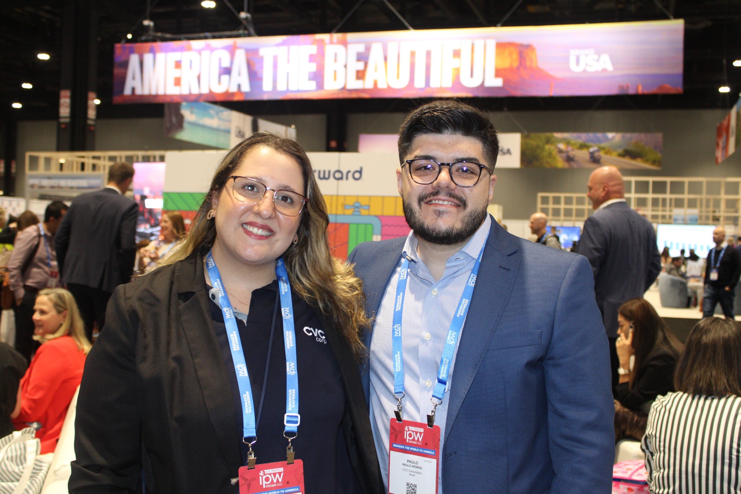 Carol Gusson e Paulo Biondo, da CVC Corp