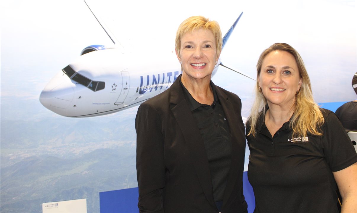 Christine Valls, diretora de Vendas para América Latina e Caribe da United, e Catia Shick, gerente de Vendas da United no Brasil