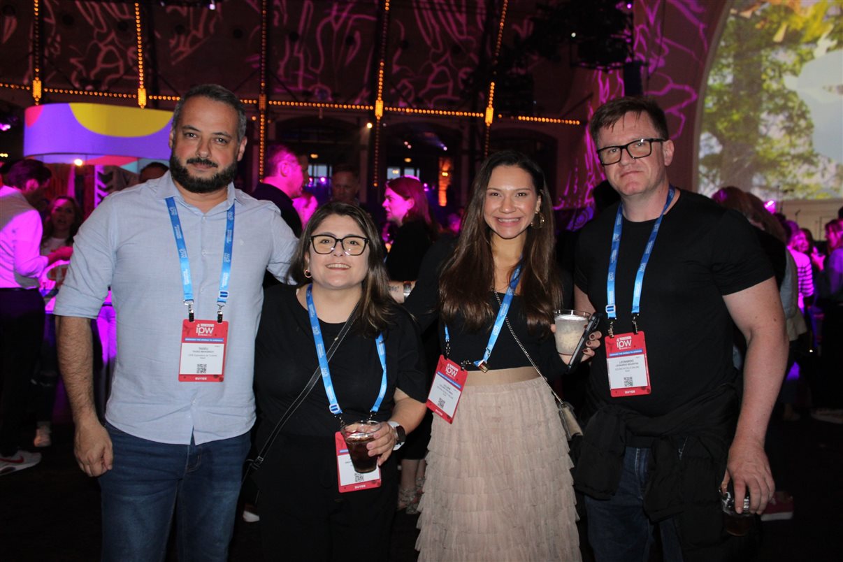 Carol Gusson, da CVC, Alberto Baccarin, da Orinter, Paulo Biondo, da CVC, Allan Colen, do Travel South USA, Lia Coutinho, da EZLink, e Gustavo Nappo, da EHTL