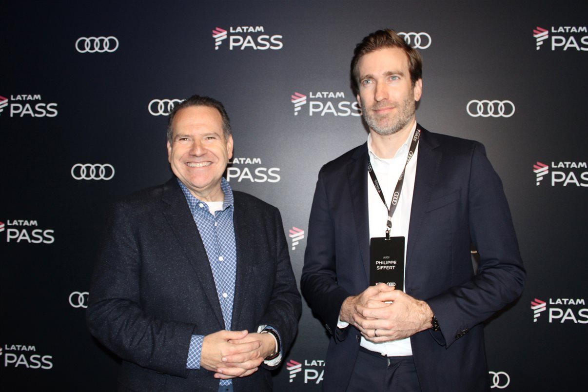 Paulo Miranda, vice-presidente de Clientes do Grupo Latam Airlines, e Phillipe Siffert, diretor executivo da Audi do Brasil
