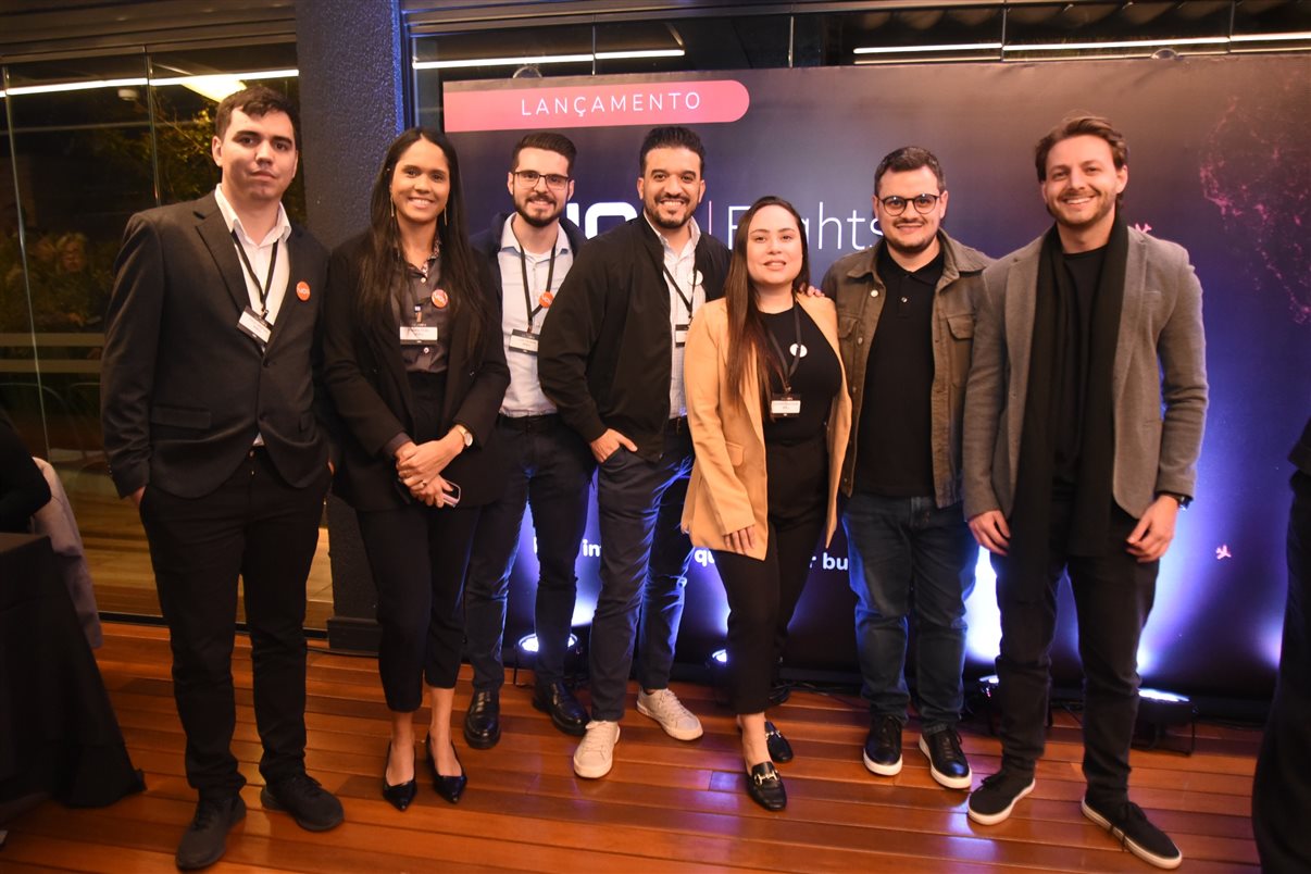 Ana Prado, da Syngenta, Luiz Moura, da VOLL, e Thaís Meirelles, da XP