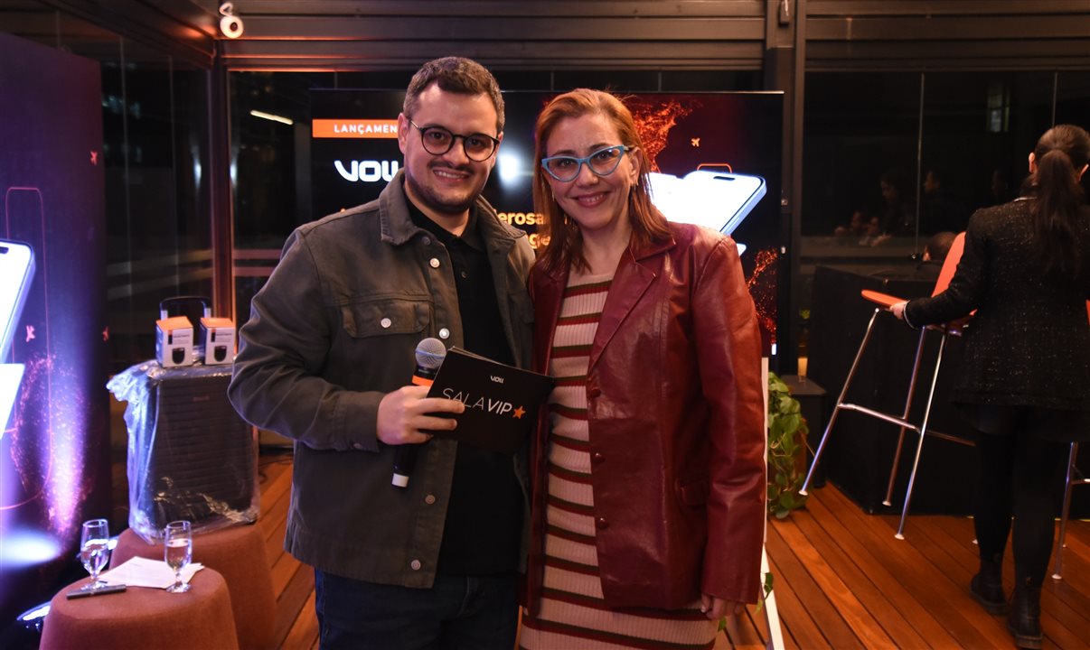 Luiz Moura, da VOLL, e Thaís Meirelles, da XP, que participou da construção da nova ferramenta