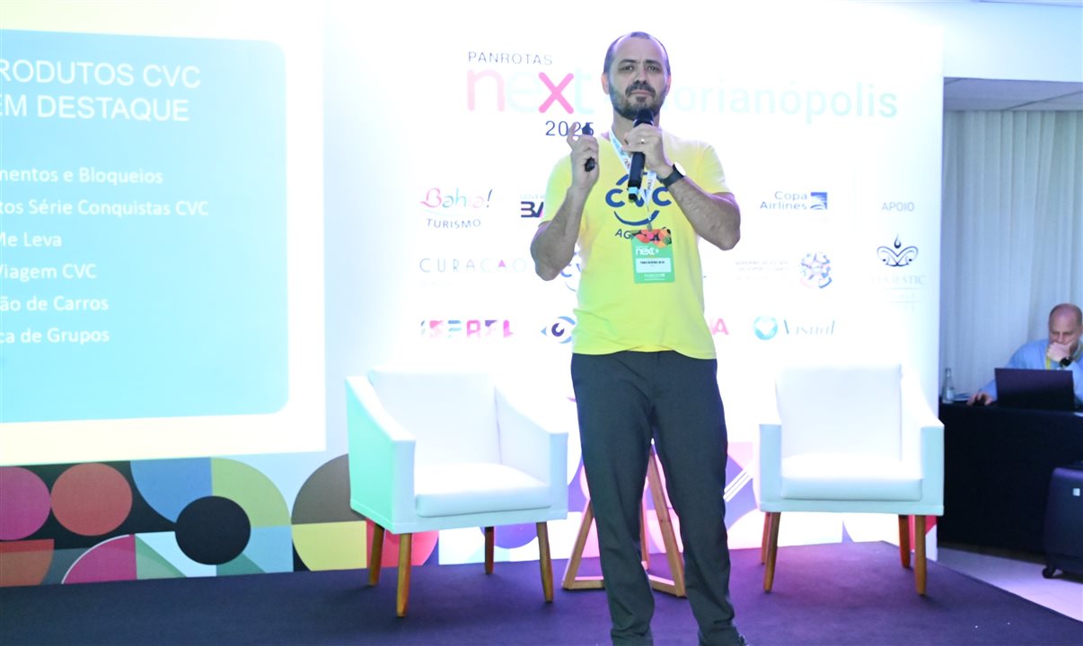 Paulo Oliveira, gerente executivo de Vendas da CVC Brasil, no PANROTAS Next Florianópolis 2025