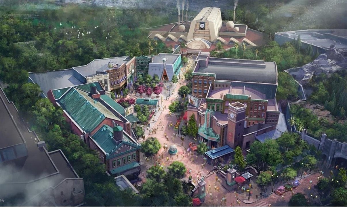 Antiga área do Muppets Courtyard dará lugar a nova land inspirada em Monstros S.A., e a montanha-russa será a atração central.