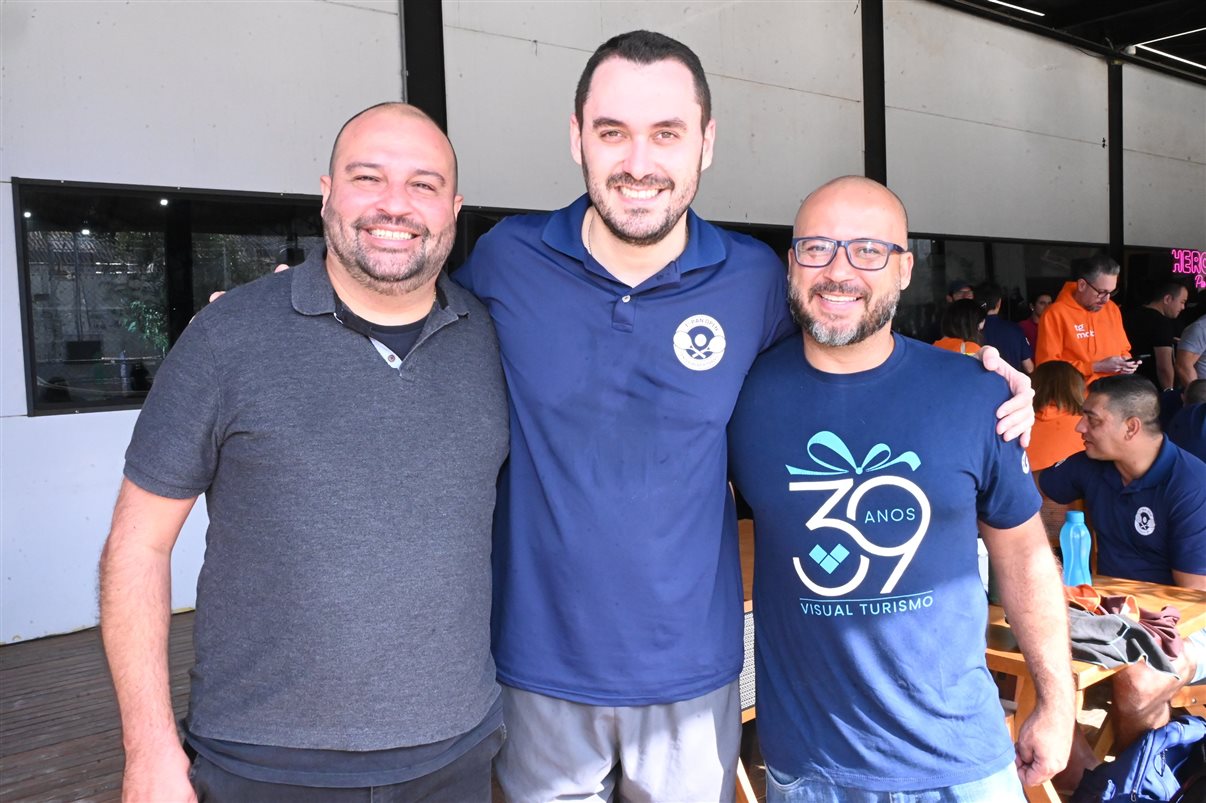 Iomar Guimarães, Rubens Braga e Carlos Giubine, da Coris