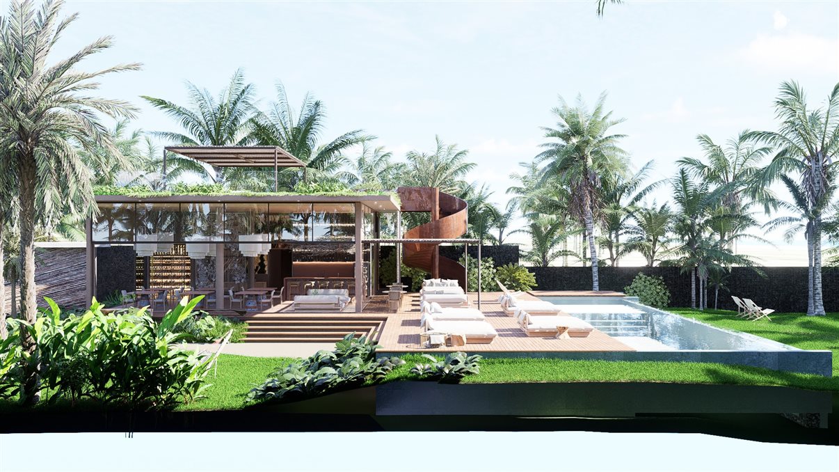 Projeção do Origem Patacho Design Hotel, em Alagoas